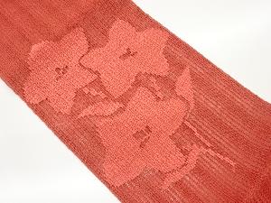 羅桔梗模様織出し名古屋帯